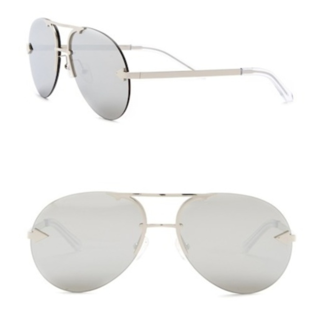 Karen Walker Mirrored Aviator Sunglasses